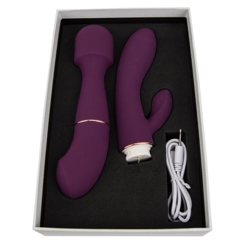 Loving Joy DUA Vibrator with 2 Attachments