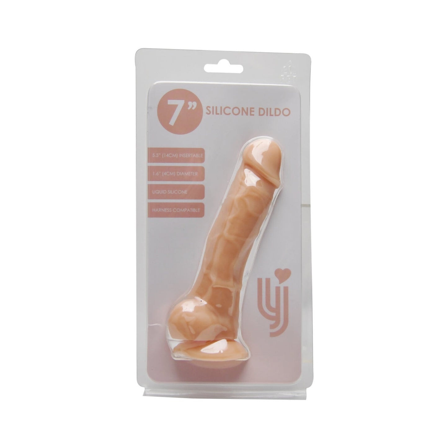 Loving Joy 7  Realistic Silicone Dildo with Suction Cup and Balls Vanilla